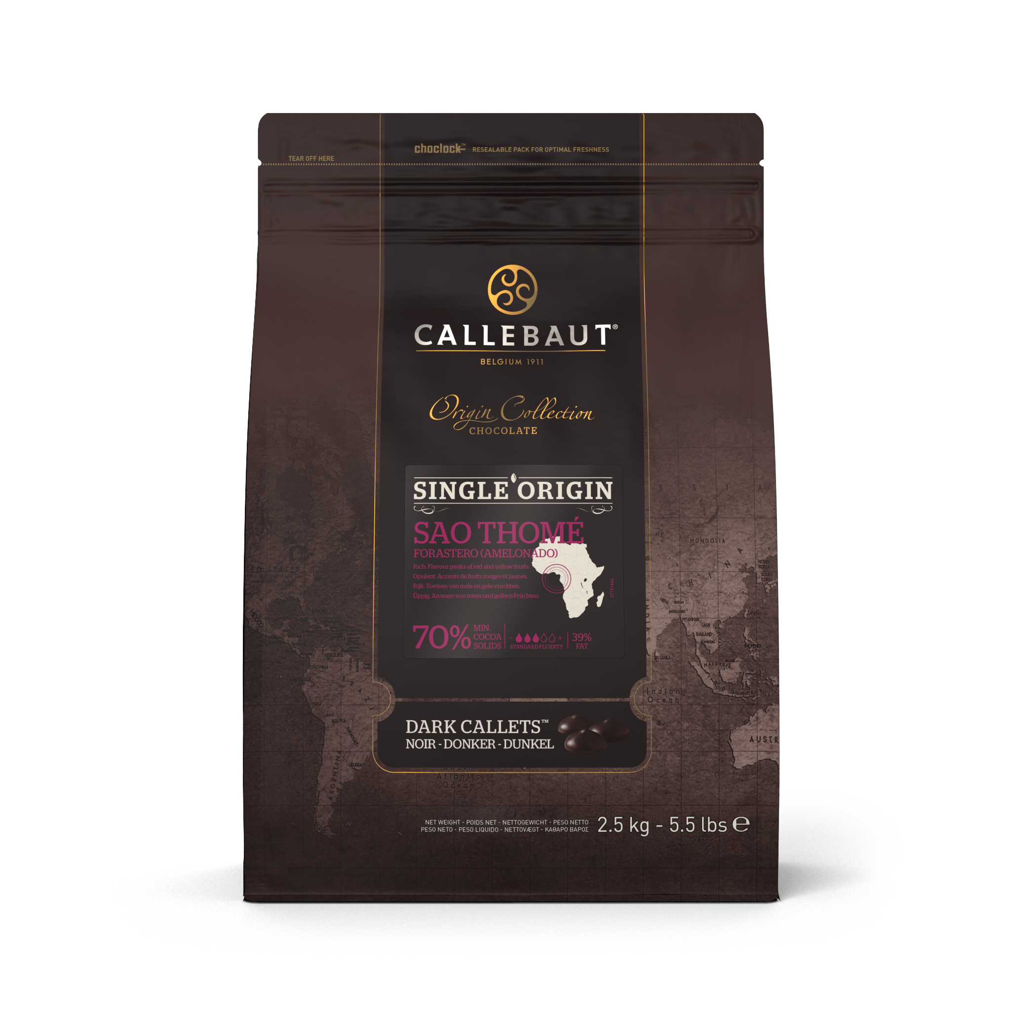 Dark Chocolate Callets: Single Origin Sao Thomé - Callebaut Shop