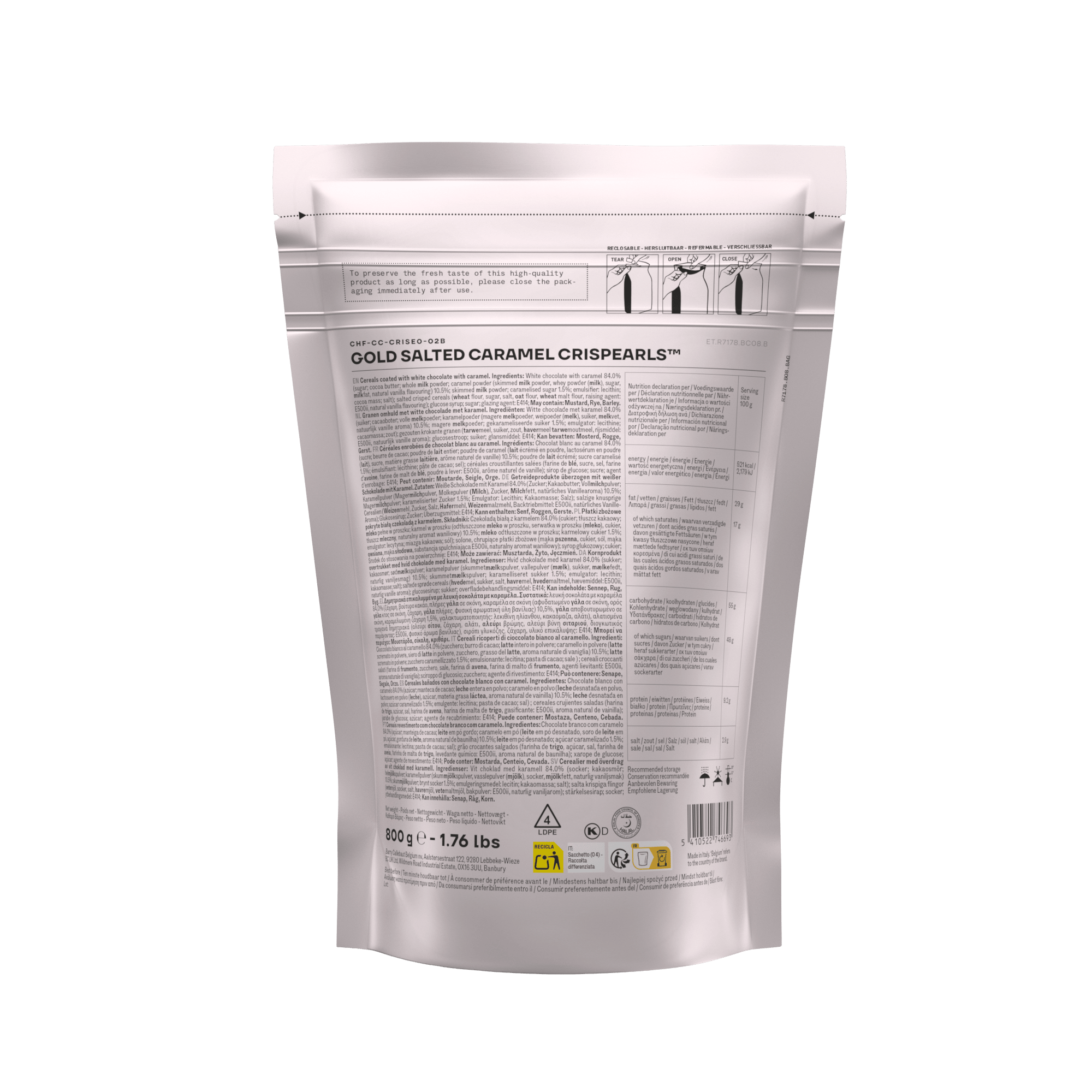 Salted Caramel Crispearls 800g, , large