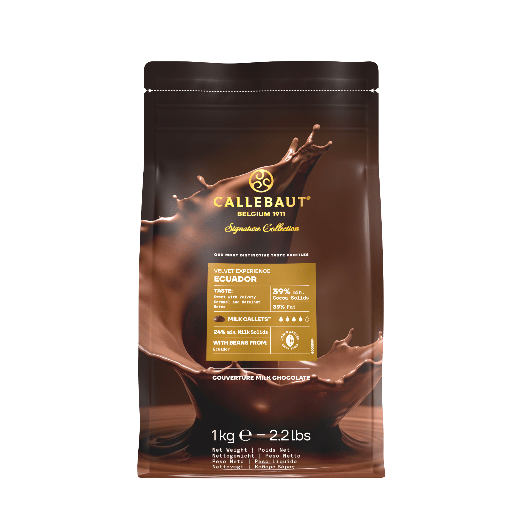 Milk Chocolate Callets Velvet Ecuador 40% 1kg, , large