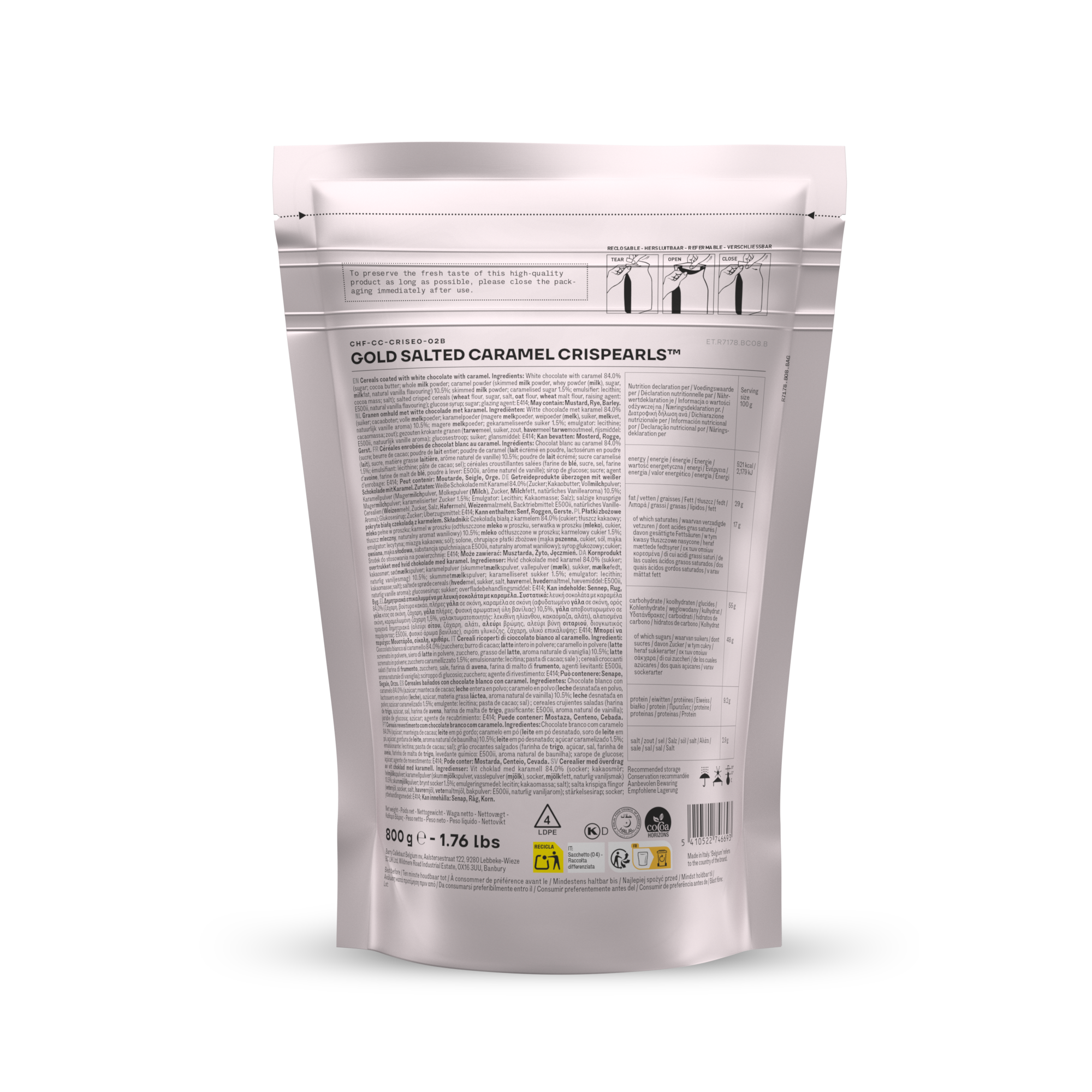 Karamell Crispearls mit Salz 800g, , small