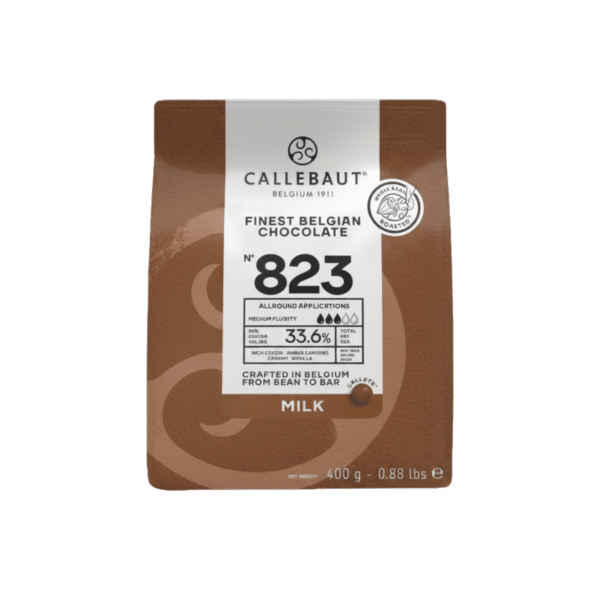 Milk Chocolate Callets 33.6% Recipe 823, , large