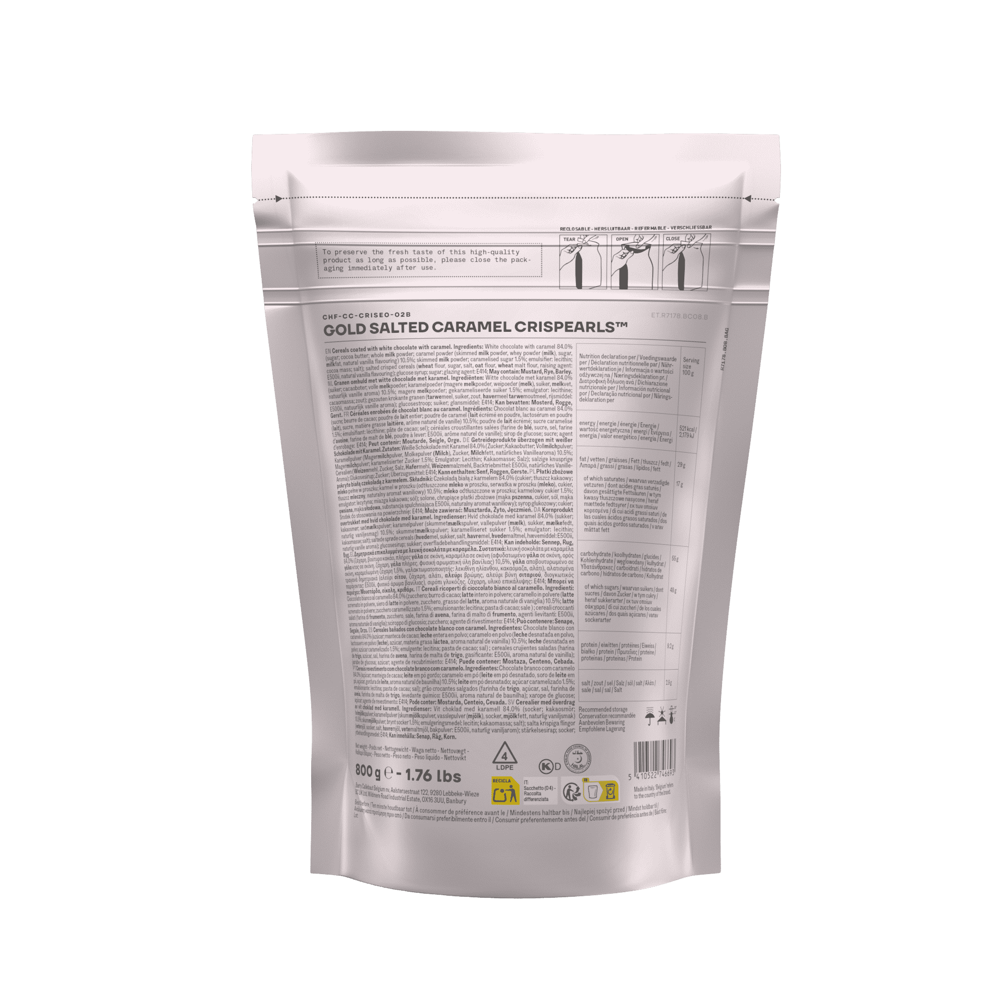 Salted Caramel Crispearls 800g, , small
