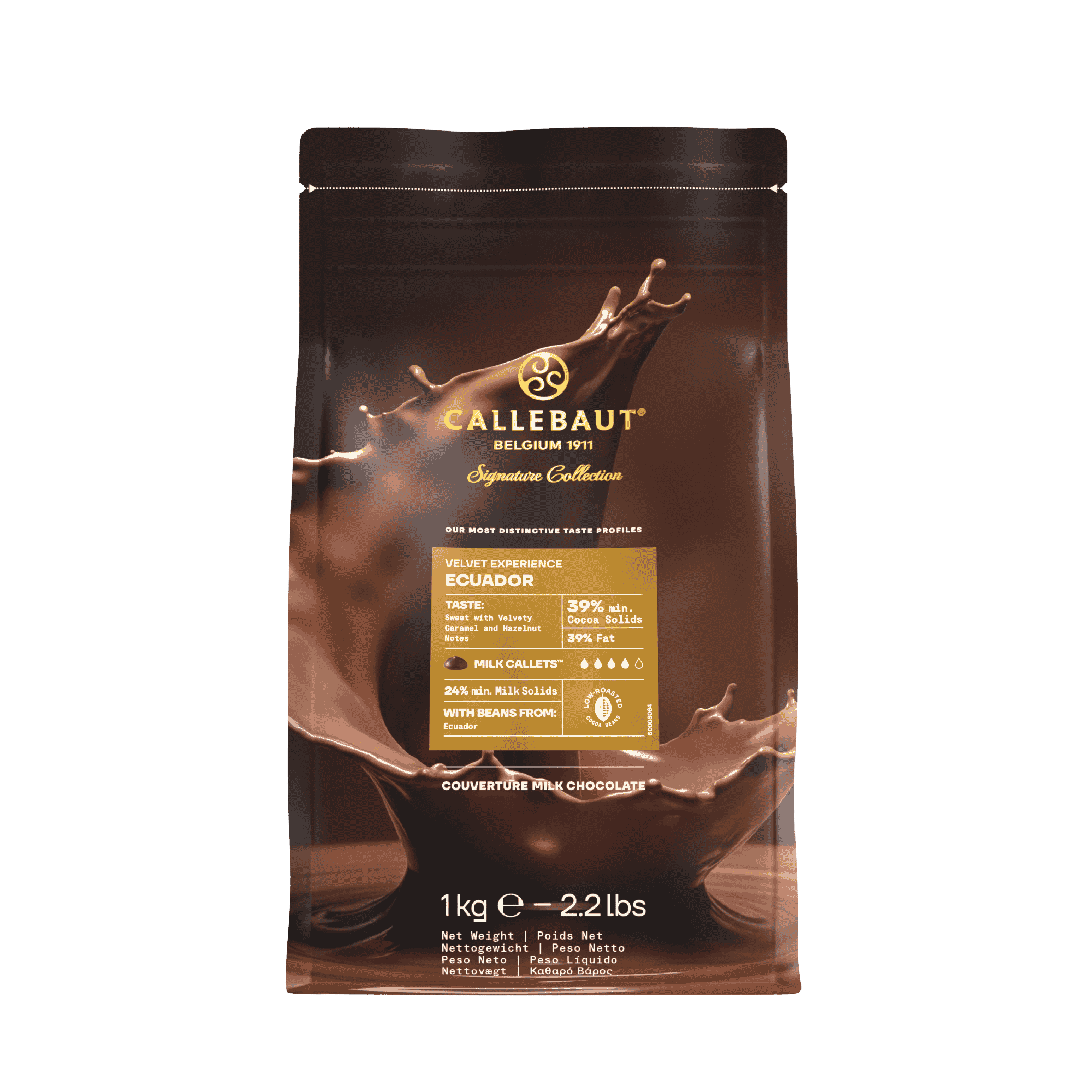 Vollmilch Schokoladen Callets Velvet Ecuador 40% 1kg