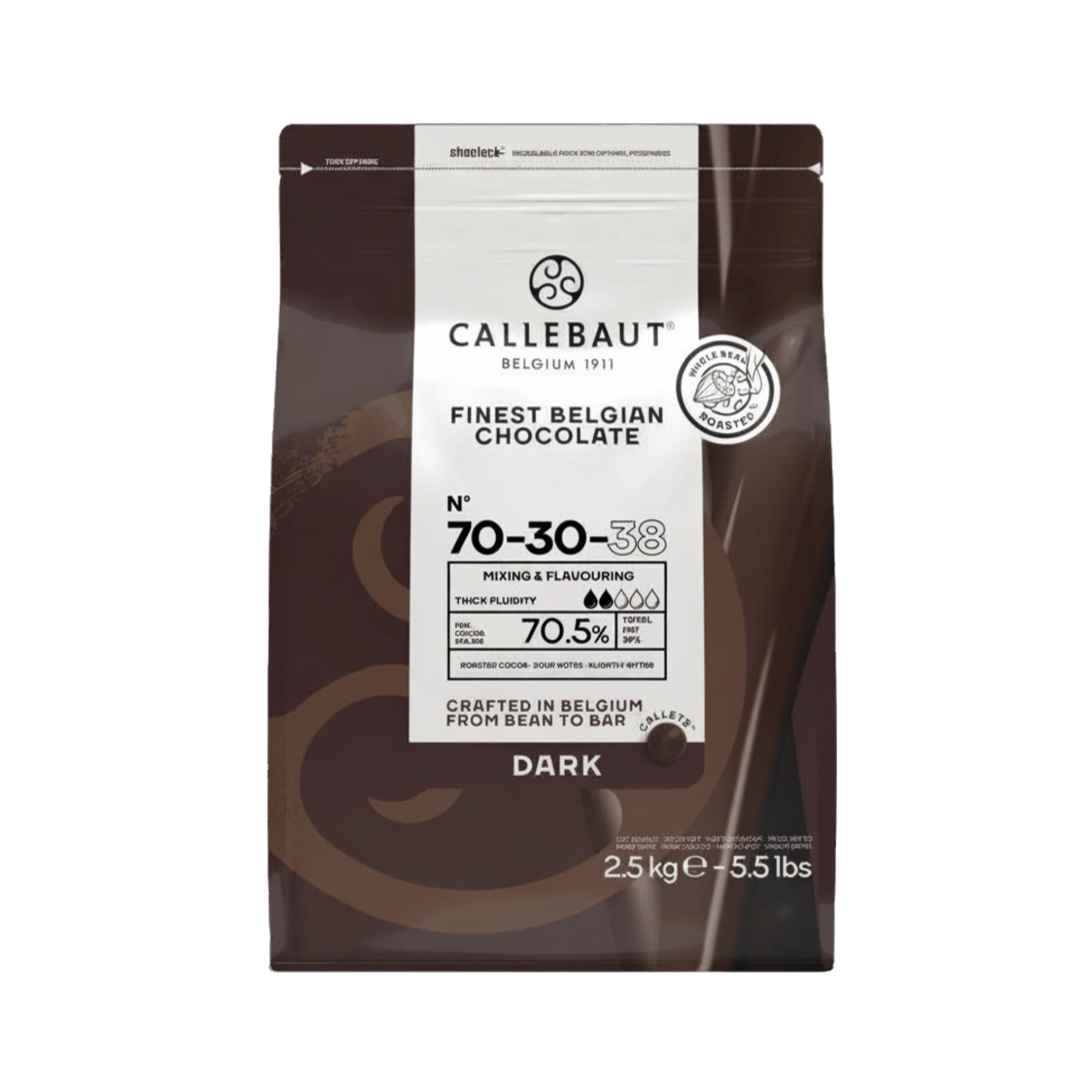 Dark Chocolate Callets 70.5% Recipe 70-30-38, , large