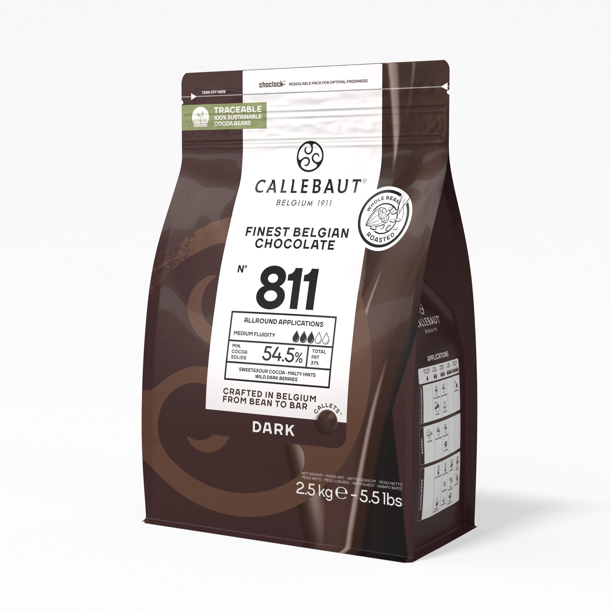 Dark Chocolate Callets 54.5% Recipe 811, , small